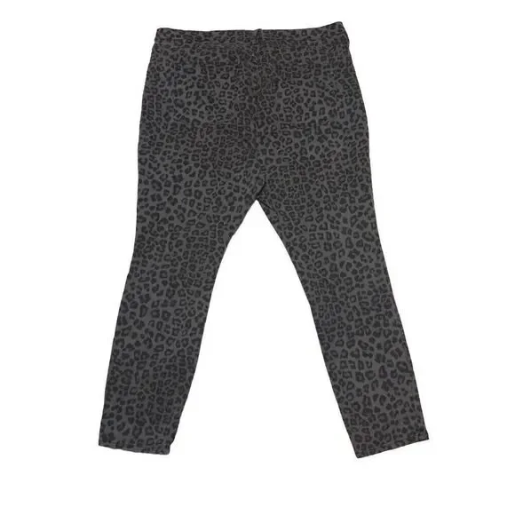 Good American Womens Plus Size 22 Good Legs Skinny Animal Leopard Jeans Pant - Picture 2 of 8